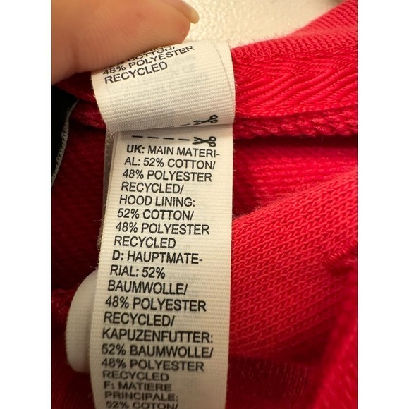 Adidas Women's Raspberry Pink Cotton Blend Logo Zip Up Hoodie XS - Picture 6 of 10